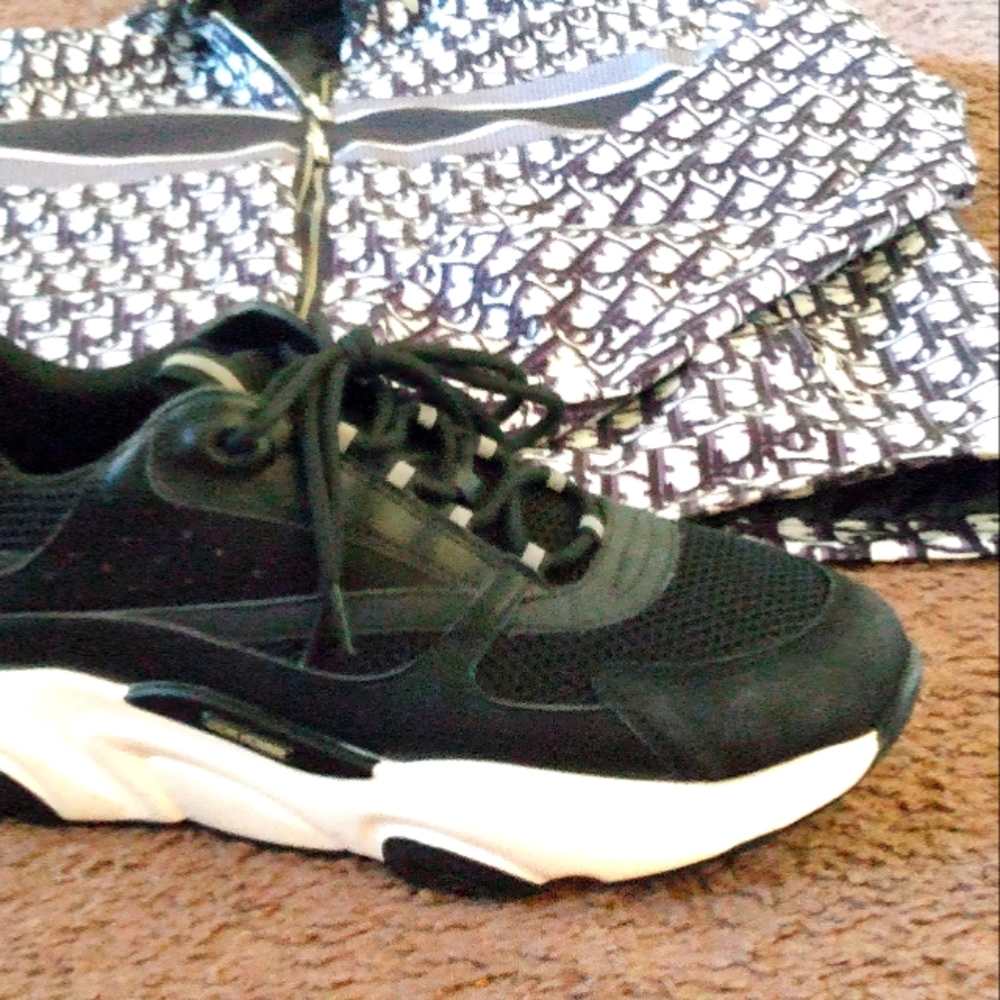 Dior Homme shoes and matching Dior windbreaker.